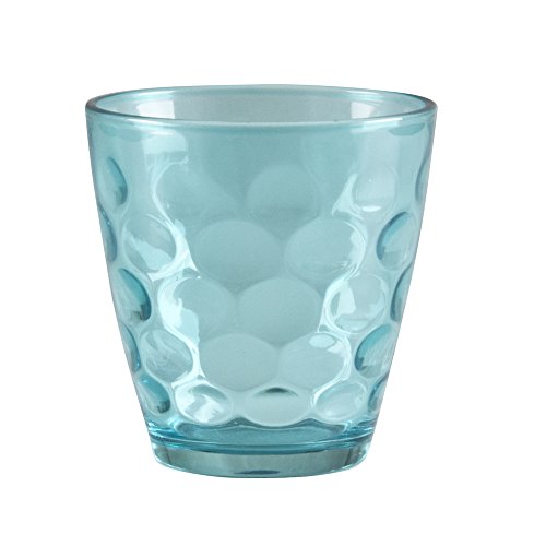 BEPER Juego de Vasos 24 cl, Tortora/Verde Agua, 10x17x24 cm, 6 Unidades