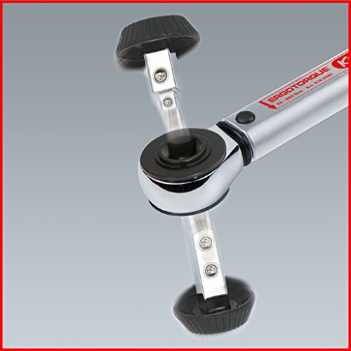 KS Tools 1/2 Zoll Ergobasic Drehmoschlüssel, 20-200 Nm, Drehknopf-Umsteck, 1 Stück, 516.2042 - 12