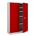Produktbild Valberg Aktenschrank T331, Metallschrank Büroschrank Stahlschrank, 2 Türen 140x92x37cm ~ rot