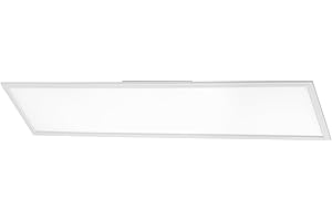 Briloner Simple LED plafoniera, pannello LED piatto, angolare, 119,5x29,5 cm, bianco