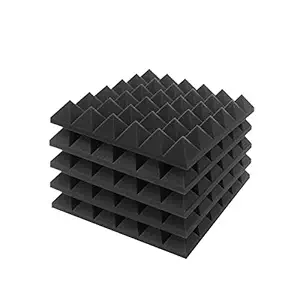 ARA Pyramid Soundproofing Studio Acoustic Foam| Pack of 5( Black) | 2