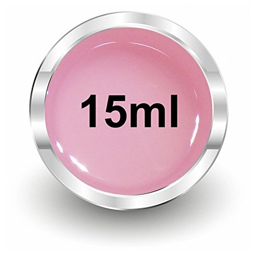 NAILFUN 15 ml UV-Aufbaugel pink-klar säurearm selbstglättend, 1er Pack (1 x 15 ml) - 2