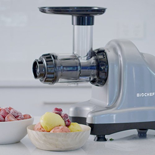 BioChef Axis Slow Juicer / Kaltpress Entsafter / Horizontaler Entsafter / Saftpresse – 150Watt & 60U/min – ideal für Weizengras, Obst & Gemüse - 8