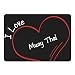 Produktbild Mousepad Modern I Love Muay Thai schwarz