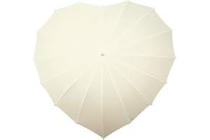 VON LILIENFELD® Ombrello Donna Classico Lungo Matrimonio Parasole Cuore crema