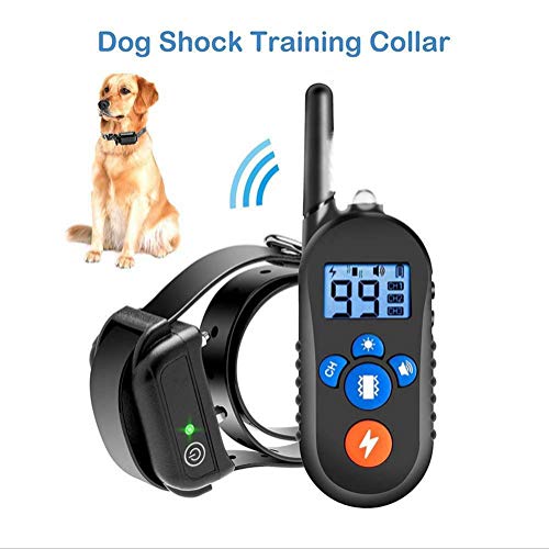Preisvergleich Produktbild AGGF Hundetraining Kleidung Krawatte Wasserdicht Wiederaufladbare Fernbedienung Hund Elektro-Training Kragen mit LCD-Display für alle Größe Hunde Erziehungshalsband