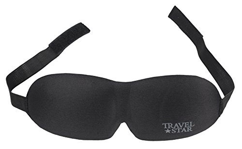 travelstar: Premium-Schlafmaske für Damen/Herren, größenverstellbar, ultraweich, extrem leicht, innovativ und hochwertig, schwarz (TS-K-2000) - 5