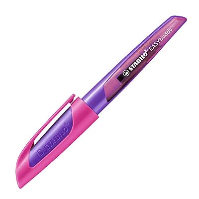 Stabilo Stylo plume spécial gaucher - STABILO EASYbuddy - pointe moyenne - Rose / Violet