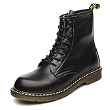  Orktree Unisex-Erwachsene Chelsea Boots Damen Stiefel Wasserdicht Kurz Stiefeletten Schuhe Herren Combat Worker Boots,Schwarz,38 EU
