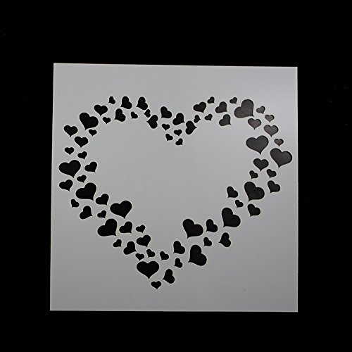 HuntGold ?CK631 Backen Dekoration Liebe Herz Kaffee Milch Kuchen Tassekuchen Schablone Vorlage Form - 4