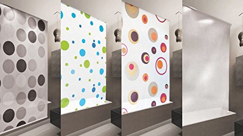 BASIC DUSCHROLLO MODELL SYLT 140×240 CM DUSCHVORHANG WEISS GRÜN BLAU! SHOWER ROLLO CURTAIN - 5