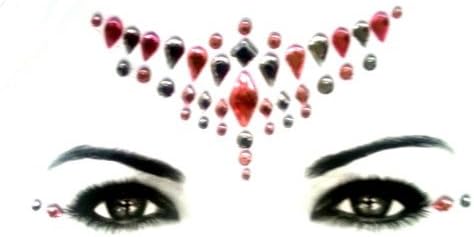 Geo Gems Festival Range - Light Pink & Silver- 3 Piece - Brow & Eye Jewels (001)