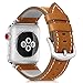 Produktbild YOLTA Leder-Band-Bügel passend für Apple-Uhr 38mm 40mm 42mm 44mm (Serie 4,3,2,1) Iwatch Bands für Männer Geschäft, echte Leder-Band mit Secure Metallschnalle Ersatz-42Mm-B