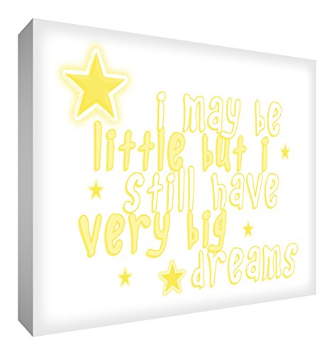 Feel Good Art 
Thick Solid Fronted Canvas Newborn Baby Gift (30 x 20 cm, Yellow)