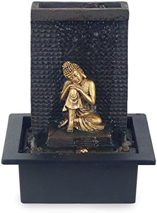 Art Deco Home - Resin Fountain Buddha 26 cm - 12138SG