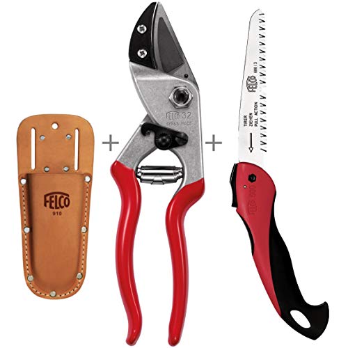 Preisvergleich Produktbild Unbekannt FELCO 32 + klappbare Säge 600 + Lederträger 910 Baum- und Gartenschere