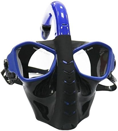 TTYY Snorkeling Mask Anti-Fog Tempered Glass Adjustable Head Straps Diving Mask For Adults,Blue