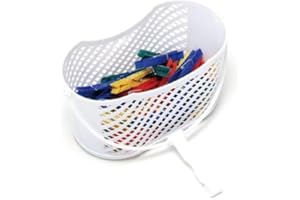 AXENTIA Wiszący kosz z 36 klamerkami na pranie, posortowany pod względem koloru