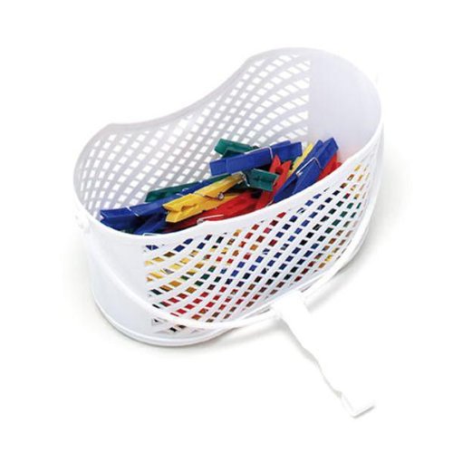 Hängekorb mit 36 Wäscheklammern, farbig sortiert