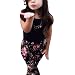CHIC-CHIC 3PCS Kids Baby Girl Casual Suit Clothing Set Outfits Sleeveless Vest Tops+ Flower Print Pants +Headband Set (18-24 months)
