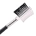 Double-sides Brush - TOOGOO(R) Women Double-sides Brow Comb Eyebrow Brush Wood Holder Make-up Cosmetic Makeup Tool 1pcs Black