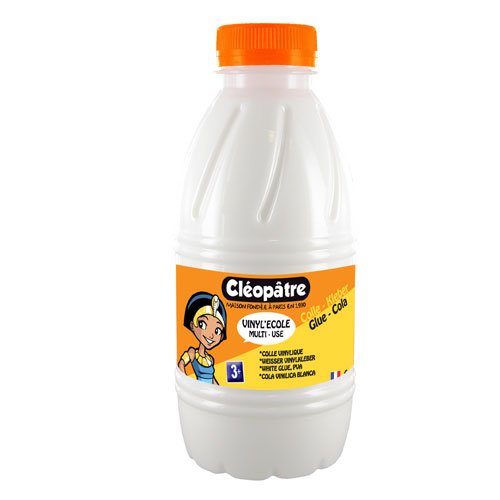 Cléopâtre Vinyl'Ecole Flacon de Colle 500 g blanc