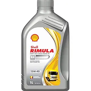 Shell Rimula R4 15W-40 API CI4 Plus Heavy Duty Diesel Engine Oil for Bharat Stage II/III/IV Diesel Vehicles, SUVs without DPF (1L)