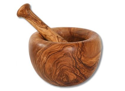 Mörser mittel Olivenholz Durchm. ca. 10 cm