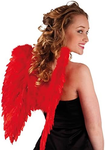 Feather 50cm x 50cm Angel Fairy Wings Fancy Dress Costume - Choice of Colours (Red)