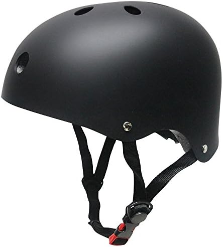 Sport Helmet, TOPFIRE Matt Colorful Women's/Men's BMX Bike/ Skate/ Cycling Helmet (Black, Large)