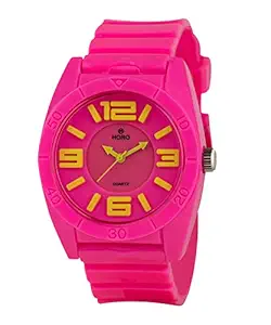 Horo(Imported) Analog Pink 3D-Strap Round Dial Kids Watch 5.2x4x0.8cm