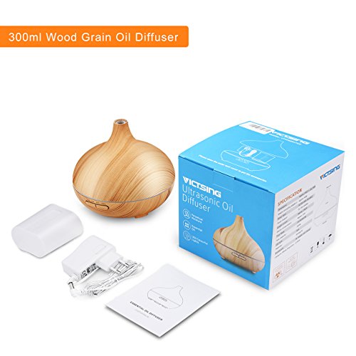 VicTsing 300ml Aroma Diffuser Luftbefeuchter Ultraschall LED Humidifier Aromatherapie Diffusor Tragbarer für Babies Kinderzimmer Haus, Auto, Wohnzimmer, Schlafzimmer, Büro, Yoga, Spa, Raum,usw. - 6