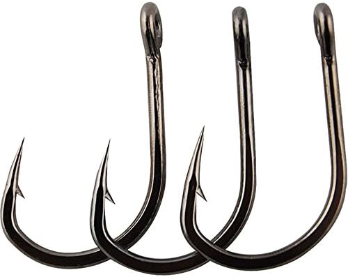 TOPIND Stainless Steel 10827 Fishing Hooks Fishing Live Bait Lures Circle Fishing Jig Hooks Sharp Barbed Hooks Fish Accessories Size 2/0-11/0 (20pcs/pack)