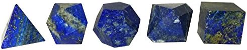 Healing Crystal Reiki 5 Pieces, Lepiz Stone Platonic Solids Sacred Geometry Set
