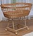 WALDIN Baby wicker cradle, Moses basket, 4 colours available,blue