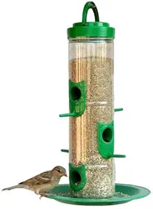 Amijivdaya Large Bird Feeder with Holding Handle (Green)