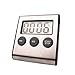 Produktbild JJZZ Timer Küchenuhr Aus Edelstahl, Countdown 59 Minuten Und 99 Sekunden, LCD-Küchenuhr