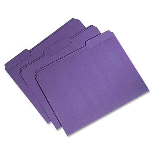 SkilcraftFile Folders, Letter Size, 1/3 Cut, 100 Pack, Purple (NSN5664135) by Skilcraft