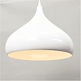 ★ Moderna elegancia lámpara colgante blanco, E27 (bombilla no incluida), Material: aluminio. UL aprobado. Simple de encendido / apagado.