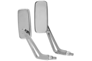 A-PRO Custom Style Motorcycle Motorbike Chrome Short Handlebar Mirror Chrome DX+SX