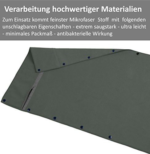3-tlg Fitness-Handtuch Set mit Reißverschluss Fach + Magnetclip + extra Sporthandtuch | zum Patent angemeldetes Multifunktionshandtuch, Fit-Flip Microfaser Handtuch - 6