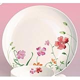 Lieferumfang: 1 Stück Kuchenteller LOTTA BLUMEN D. 19cm weiß bunt Bone China Porzellan Tea Logic
