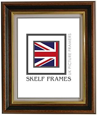 A4 WOOD PICTURE PHOTO CERTIFICATE FRAME (35mm Dark Wood with Gold Inlay)