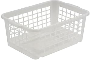 keeeper Storage Basket, Sturdy Plastic (PP), 2.8 Litre, 25 x 17 x 10 cm, Transparent-Natural