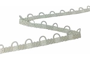 TOMASELLI MERCERIA Passamaneria Asole Occhielli Elastica Corsetti Bustini Alta 12 Mm - Bianco Latte