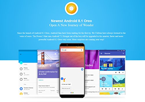 Ulefone Power 3 - 6,0 Zoll FHD 4G Phablet (18:9) Android 7.1 Smartphone mit Gesichtserkennung, 6080mAh MTK6763 Octa Core 2.0GHz 6GB RAM + 64GB ROM, 21MP + 5MP Quad Kameras, Corning Gorilla Glass 4 Screen - Schwarz