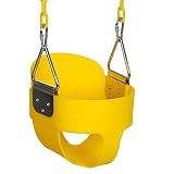 CÓMODO: Las cadenas de oscilación revestidas con plástico de copolímero garantizan un uso cómodo y evitan cualquier daño de los dedos pequeños.