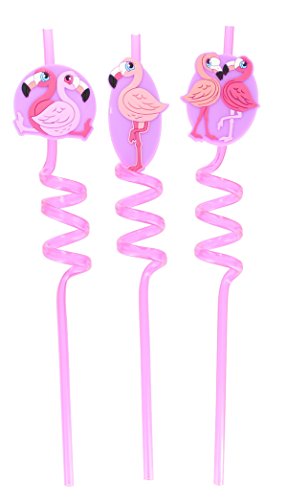 Preisvergleich Produktbild PMS 3PCK Flamingo Drollig Crazy Trinkhalme. 2asst. 30 D / B