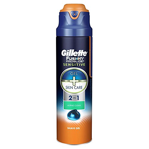 Preisvergleich Produktbild 6 x Gillette Fusion Proglide Sensitive 2-IN-1 Alpine Clean Rasiergel