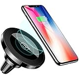 USAMS Handyhalterung Auto Induktiv, Kfz Handy Halterung Lüftung Magnet Handyhalter fürs Auto für Apple iPhone X 8/8 Plus Samsung Galaxy S9/S9+ S8/S8 Plus S7/S7 Edge/S6 Edge + Note 8/Note 5